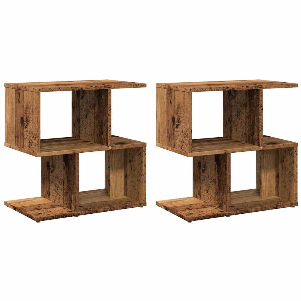 vidaXL Nachttische 2 Stk. Altholz-Optik 50x30x51,5 cm Holzwerkstoff
