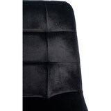 thumbnail of Décoshop26 - Chaise de salle à manger x1 coutures décoratives carrées en tissu velours noir et métal noir 10_0002128