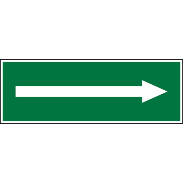 Rettungszeichen, gerader Pfeil - 300x105 mm Folie selbstklebend, nachleuchtend