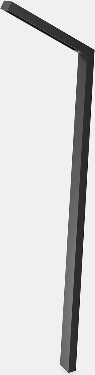 LEDS C4 Farola IP65 ZigZag Symmetrical LED 63.4 Blanco cálido - 3000K 1-10V Gris urbano 4264lm