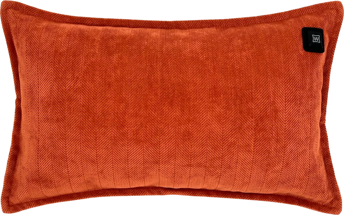 Kabelloses Heizkissen mit Akku (10.000mAh) - Chenille Cognac - Wärmekissen 50x30cm inkl. 2,5m USB-Kabel