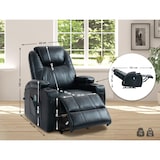 thumbnail of Sillón Galena con función de masaje Simil cuero/Negro