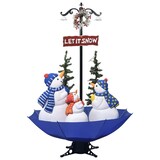 thumbnail of Weihnachtsbaum mit Schnee und Schirm-Fuß Blau 170 cm PVC