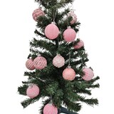thumbnail of Glas-Weihnachtsbaumkugeln rosa 12er-Set 6cm Christbaumschmuck Weihnachtsdeko