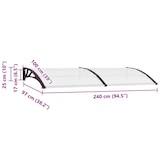 thumbnail of vidaXL Türvordach 240×100 cm PC