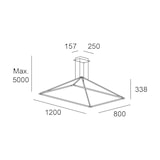 thumbnail of LEDS C4 Lámpara Colgante Tubs 1200MM LED 53.5W Blanco Cálido 3000K Negro para Interior,