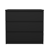 thumbnail of WellHome - Cómoda de Dormitorio con 3 Cajones en color Negro Mate 77 x 50 x 71 cm - Sil Black