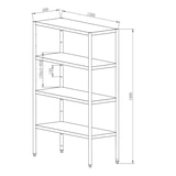 thumbnail of GastroHero Lagerregal Basic 120x50 Edelstahl Regal 4 Böden 1200x500x1800 mm Gastro Regal Küchenregal Chrom-Nickel-Stahl AISI 201 70 kg Tragkraft je Bo