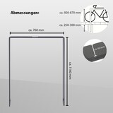 thumbnail of 2 x Fahrradanlehnbügel 115 x 76 cm Flachstahl 13 mm Anthrazit Einbetonieren Fahrradständer Parker Typ U