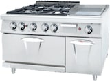 thumbnail of Maquimport - Cocina industrial de 4 quemadores con horno y fry top - Luxury serie 730