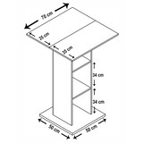 thumbnail of VCM Bartisch Standos Schwarz H. 108 x 70 x 70 cm