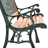 thumbnail of tectake Banc de jardin TAMARA 2 places 128 x 51 x 73 cm - marron - 401423