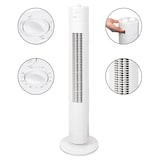 thumbnail of Clatronic TVL 3770 Oszillierender Turmventilator, 3 Geschwindigkeit, Standventilator Leise, Timer, Weiß, 35W