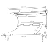 thumbnail of VCM Sonnenliege Bindox Rot H. 137 x B. 180 x T. 200 cm