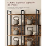 thumbnail of Helloshop26 - Libreria a 6 ripiani 24 x 31,8 x 175 cm struttura in acciaio per soggiorno corridoio ufficio stile industriale 12_0004270