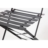 thumbnail of Chaises de terrasse pliantes en acier Bolero noires (Lot de 2)
