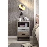 thumbnail of Möbilia Roupa de dormir | 2 gavetas, 1 compartimento aberto | MDF com réplica de filme liso | cinza-natural L39,5xP38xA62cm