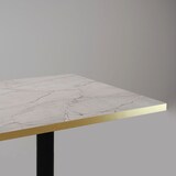 thumbnail of Restootab - Mesa 120x70cm - modelo Milão - mármore yule - bordas em latão