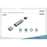 thumbnail of Digitus DA-70886 Externer Speicherkartenleser / Hub USB 3.0, USB-A, USB-C? Grau