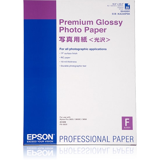 Epson Premium Glossy Photo Paper, DIN A2, 255 g/m², 25 Blatt