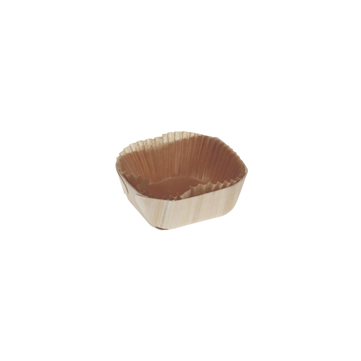 WISEFOOD 520 Stück - Holzbackform inkl. Backpapier - 95x85x40mm - ca. 150ml