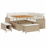 thumbnail of vidaXL Garten-Sofa-Set mit Kissen mit Speicher 8 pcs Beige und Creme