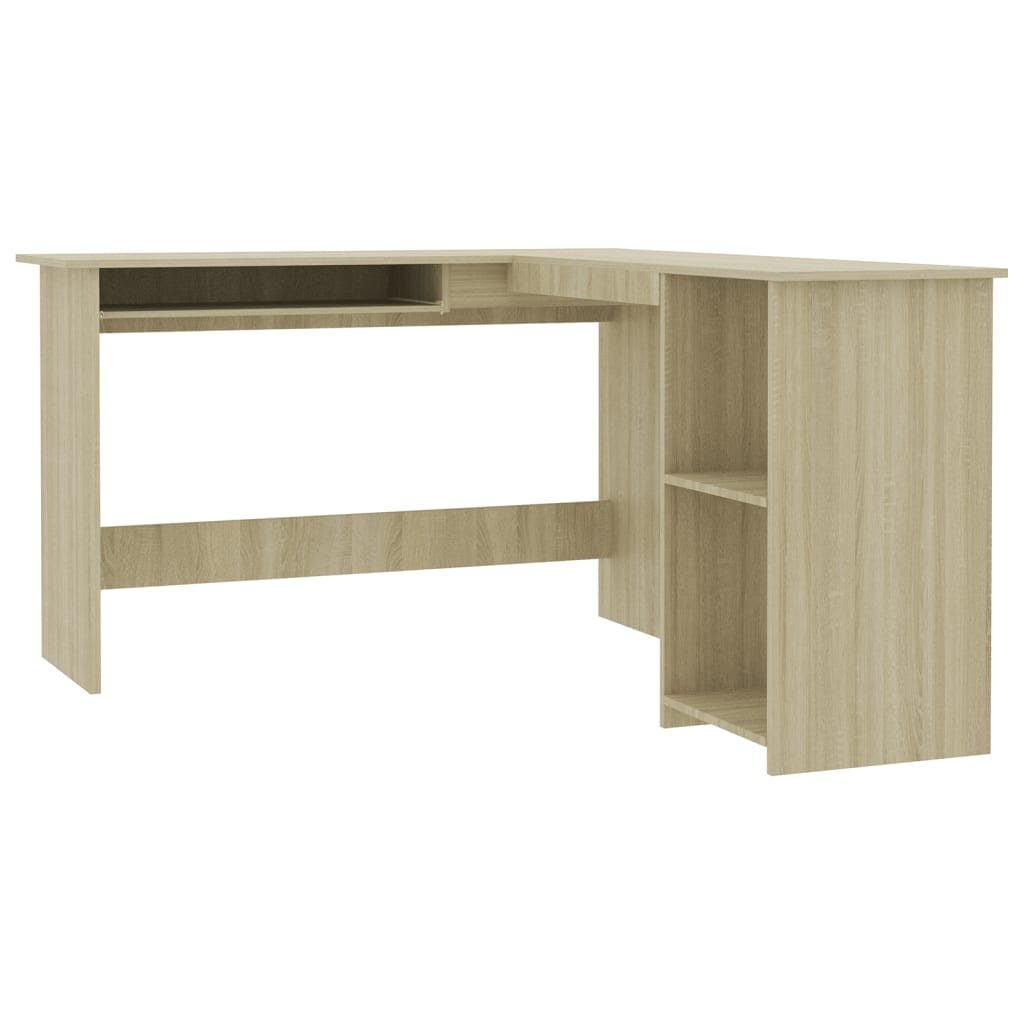 vidaXL Hoekbureau in L-vorm Sonoma eiken 120×140×75 cm spaanplaat