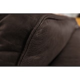 thumbnail of KAWOLA Sofá BLOOM Sofá de esquina de cuero marrón oscuro Recamiere izquierda