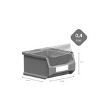 thumbnail of PROREGAL Wandleiste mit 6x Blaue Sichtlagerbox 1.0 mit Abdeckung | HxBxT 6,1x60,5x10cm | Wandhalterung, Kleinteileaufbewahrung, Sortimentsboxhalterung