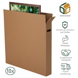 thumbnail of 10 x Bilderkarton (915 x 200 x 860 mm) stabil 2-wellig Versandkarton Bilder Gemälde Paket DHL braun Transport Umzug BB-Verpackungen