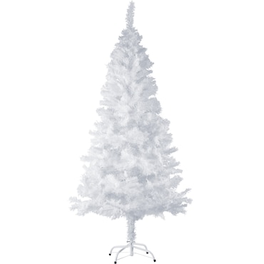 tectake Árvore de Natal artificial com suporte metálico branco  Branco