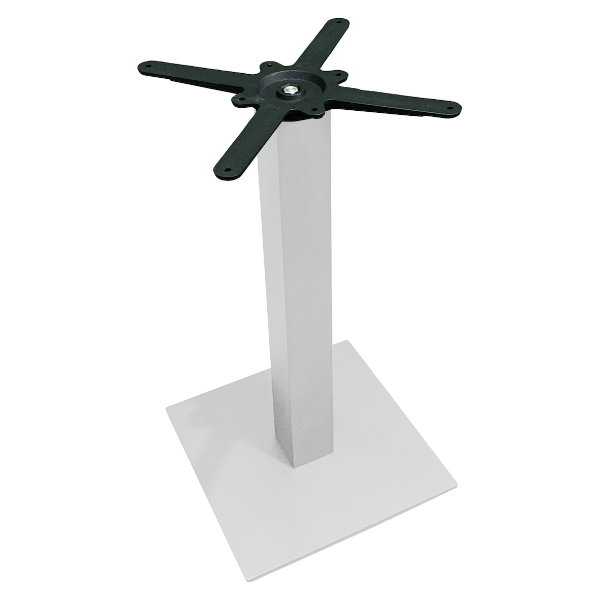 Base de mesa 40x40 cm, altura 75 cm, en hierro blanco