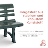 thumbnail of BICA Gartenbank Olimpia grün | wetterfest | Ideal für Garten, Outdoor | Sitzbank, Parkbank