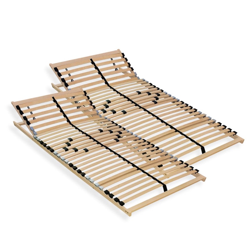 Lattenbodem 180x200 (2x 90x200cm), Verstelbaar hoofdeinde, Ergonomische 7-zone lattenbodem, Beukenhout, 28 latten,Gemaakt in Duitsland, tot 150 kg