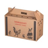 thumbnail of 10x Transportkarton für Kleintiere 480x230x300mm mit Tragegriff Luftlöchern und Automatikboden - Größe M