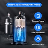 thumbnail of Leevot machine à glace italienne soft professionnelle BQL-928T - 1650W - 18-28L/h - 3 becs - modèle de comptoir - inox