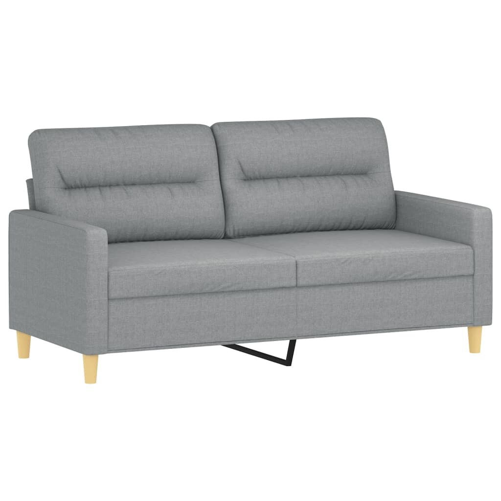 Canapé à 2 places Gris clair 140 cm Tissu Modèle Aero Pro