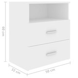 thumbnail of Tables de chevet 2 pcs Blanc 50x32x60 cm