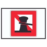thumbnail of Anlegen verboten Symbol Schild A6 Rückseite selbstklebend