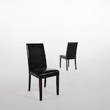 thumbnail of Eetkamerstoelen, kunstleer, zwart, 2 stuks