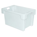 thumbnail of Drehstapelbehälter, PE-HD, weiß, lebensmittelecht, LxBxH 600 x 400 x 350 mm, 60 Liter
