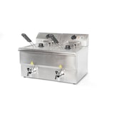 thumbnail of METRO Professional Freidora doble GDF5028, acero inoxidable, 59,4 x 54,5 x 42,7 cm, 8 + 8 L, plata