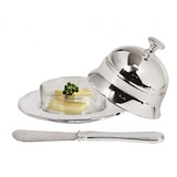 thumbnail of Butterdose Butterglocke Epe, Ø 11 cm, edel versilbert, mit passendem Buttermesser 18 cm