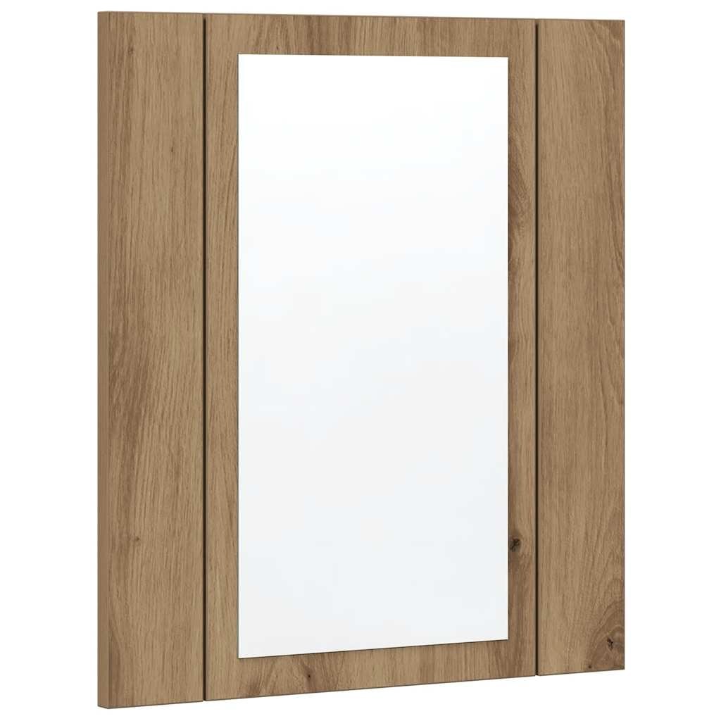 vidaXL LED-Spiegelschrank Artisan-Eiche 40x12x45 cm Holzwerkstoff