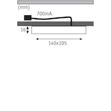 thumbnail of Paulmann Éclairage sous-meubles LED Vane 2x8W 105x140mm 2x430lm 230/12V carré Blanc dépoli 93583