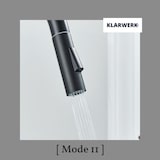 thumbnail of JANA | Torneira de cozinha extraível de aço inox premium preto mate | Torneira misturadora arco alto | T gastro alta pressão 360° giratória 2 conexões