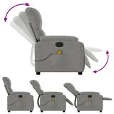 thumbnail of vidaXL Massagesessel Elektrisch Hellgrau Mikrofasergewebe