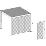 thumbnail of Weide Holzoptik Lamellenwand für Weide Pergola | drehbare Lamellen | aus Aluminium | weiß