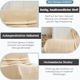 thumbnail of Lounge-Sofa Teddysamt Beige 149x114x82 cm, leichte Konstruktion mit ergonomischer Form und Schaumstoffpolsterung