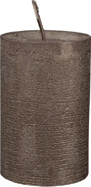 Stumpenkerzen Marble Glow Braun 90 x Ø 58 mm, 6er Set Kerzen